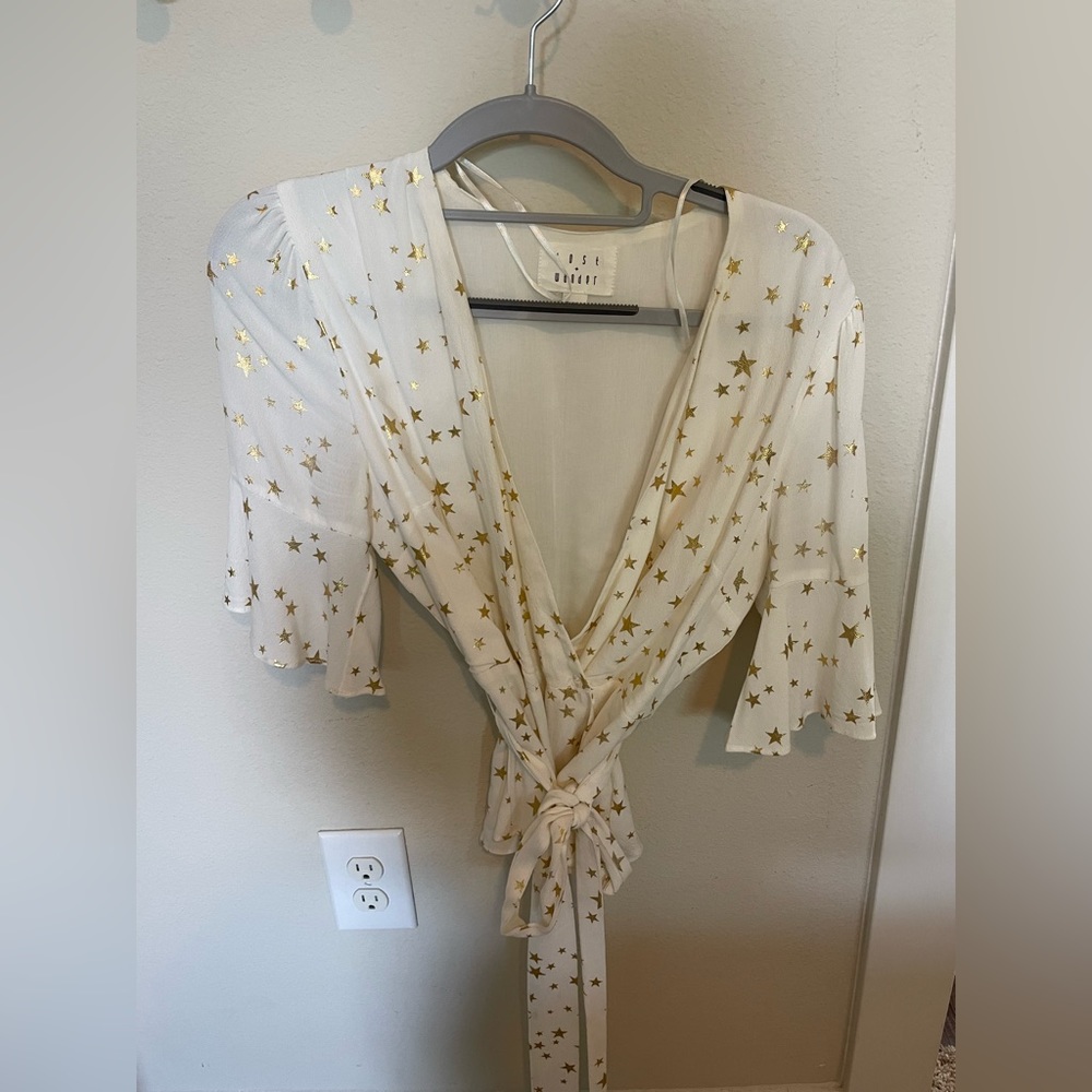 White wrap top